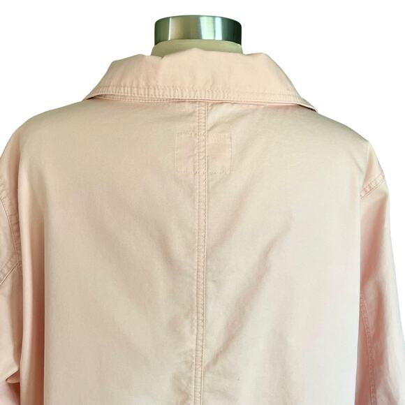 Old Navy Peach Twill Utility Cinch Waist Jacket Sz XXL Chore Jacket Outdoors - Picture 6 of 10